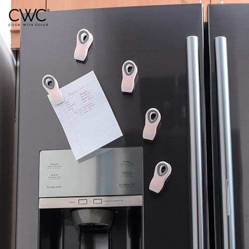 COOK WITH COLOR Bag Clips with Magnet- Food Clips, Chip Clips, Bag Clips for Food Storage with Airtight Seal Grip for Bread Bags, Snack Bags and Food Bags (Pink, Pack of 10) thumbnail 5