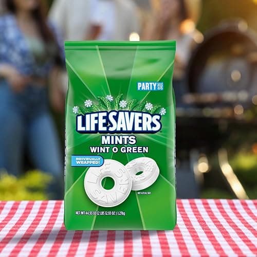 LIFE SAVERS Wint O Green Breath Mints Hard Candy Bulk Bag, 44.93 oz | Bulk, Party Size thumbnail 9