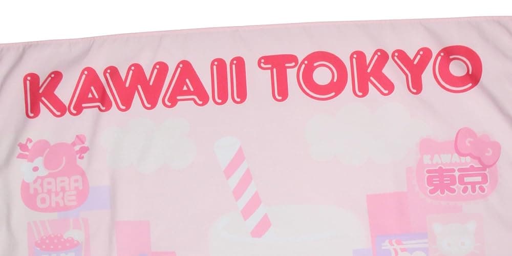Northwest Sanrio Hello Kitty and Friends Tokyo City Pop Art Tapestry for Bedroom Wall Hanging for Living Room Dorm Home Decor 40"x34" thumbnail 2