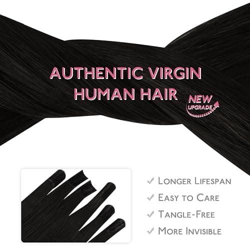 WENNALIFE U Tip Hair Extensions Human Hair, 50g 50s 14 Inch Jet Black Remy Hair K Tip Hair Extension Real Human Hair Invisible Straight Keratin Hair Extensions thumbnail 4