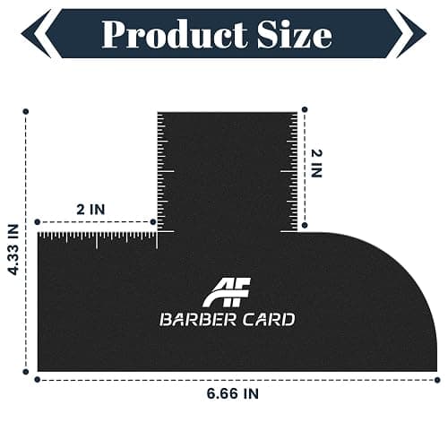 Enhancement Card for Barbers with Measurement Indicators, Reusable Barber Line up Tool and Color Spray Edge Hairline Shaping Tool (Black, One-Size) thumbnail 8