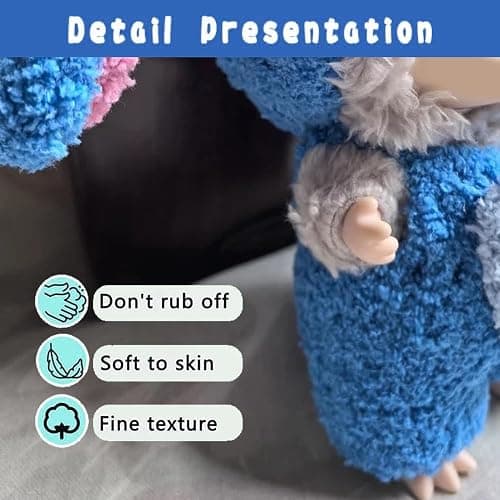 Clothes for Labubu, Cute Outfit for 17cm Labubu, Handmade Doll Onesie for Labubu Suit, Premium Doll Costume for Labubu Dress up Unique Style (Blue) thumbnail 3