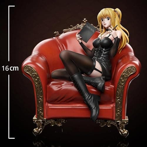 MABAIUDE Anime Figure L and Misa Amane Figure, Sitting on Sofa Edition L Amane Misa Figurine Sculpture Collectible Desktop Decoration Fans Birthday Gifts thumbnail 3