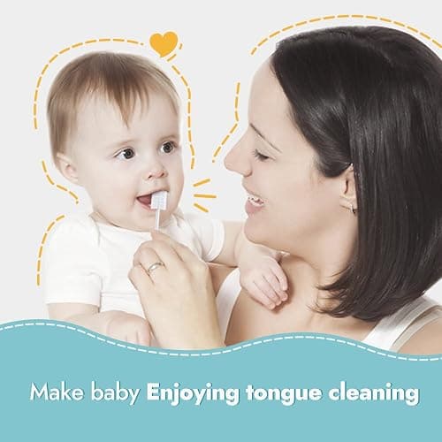 Papablic Baby Tongue Cleaner, Baby Oral Cleaner, Disposable Infant Mouth Cleaner Newborn, Upgrade Gum Cleaner with Paper Handle or Infants Ages 0-2 Years, 40 Pack thumbnail 6