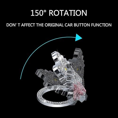 Bling Car Push to Start Button Cover Accessories, Crystal Rhinestone Car Engine Start Stop Button Cover, Auto Ignition Switch Cover, Cute Car Accessories for Women Decoration Interior Sticker thumbnail 4