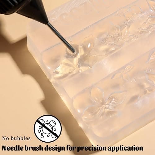 Fcozpjk 3D Sculpting Gel, 15g Clear Molding Gel for Silicone Nail Charms Molds Quick Dry Gels Glue Modeling Carving Flowers Design Nail Charms DIY Home Manicure Salon Supplies UV/LED Cure Needed thumbnail 3