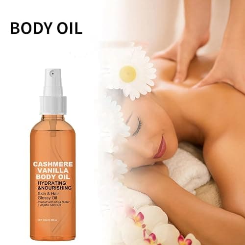 Vanilla Cashmere Body Oil, Cashmere Vanilla Body Oil, Vanilla Moisturizing & Hydrating Body Oil for All Skin Types (1 Pcs) thumbnail 3