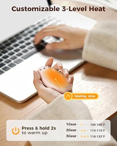 SWEETFULL Hand Warmers Rechargeable – Cute Bear, 2 Pack Magnetic Hot Hands, Reusable Electric Pocket Heater, Great Gift for Daughter, Kids, Wife, or Bestie, Portable for Outdoor & Camping thumbnail 3
