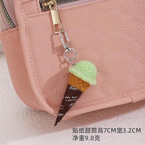 HSYHERE Men Women Creative Interesting Novelty Stylish Mini Simulated Food Orange Shrimp Keychain Key-ring Pendant thumbnail 4