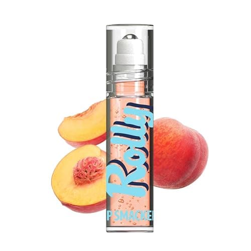 Lip Smacker Rolly Lip Gloss, Classic Roller-Ball Design for a Cooling Sensation, Hydrating & Moisturizing Shine - Peach - Image 1