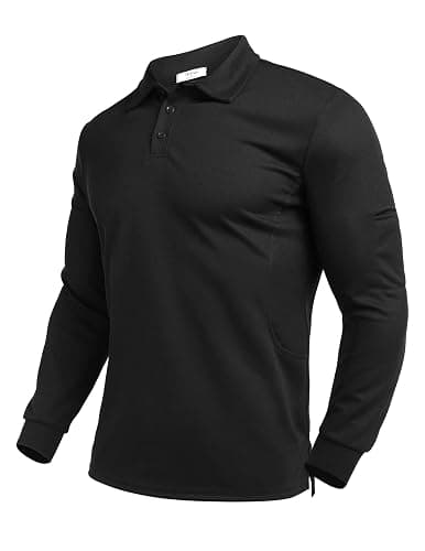 Deyeek Men's Polo Shirts Long Sleeve Golf Polo Shirts for Men Quick Dry UPF 50+ Sun Protection Polos Casual Collared Shirts - Image 1
