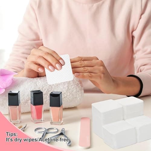 Nail Polish Remover, Lint Free Nail Wipes 540PCS Acetone Nail Polish Remover Wipes, Super Absorbent Soft Nail Wipes for Fingernail Polish Remover and Eyelash Extension Wipes(Dry Pads) thumbnail 6