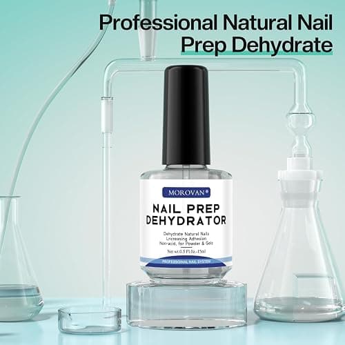 Morovan Acid Free Professional Nail Dehydrator Prep for UV Gel Polish Acrylic Nails Fast Dry Natural Nail Primer Base Varnish Manicure Bonder 0.5 oz thumbnail 2