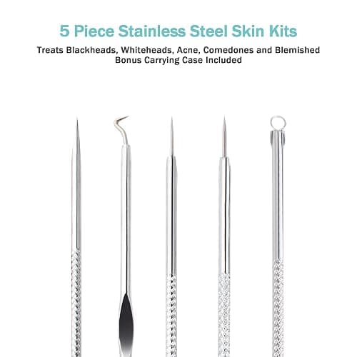 EZBASICS Face Steamer Professional, Nano Ionic Facial Steamer for Pores with Warm Mist Humidifier Atomizer and Sauna Inhaler Spa, 1-Pack + 5-Pack Stainless Steel Skin Kit Pink thumbnail 6