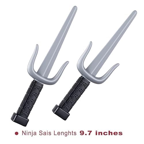 Ninja Kids Toys, Ninja Swords and Weapons Backpack Toy Set for Boys | Katana Swords, Sais, Shuriken Toss and Holder for Ninja Costume, Halloween Costume, Cosplay Parties, Role Play thumbnail 8