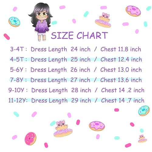 TOSUKAI Girls Game Dress Casual Graphic Dress Birthday Gift thumbnail 6