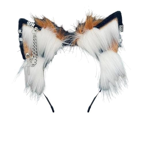 Ekwikzz Cat Cosplay Ears Cat Ears Headbands Clips Accessories Punk Gothic Cross EK12-EK28 - Image 1