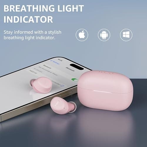 TOZO A1 Wireless Earbuds Bluetooth 5.3 Light Weight in Ear IPX5 Waterproof Headphones 2 Mic for AI Calls, Immersive Premium Sound Bass Headset with Charging Case, 32 Presets EQ Customization via App thumbnail 5
