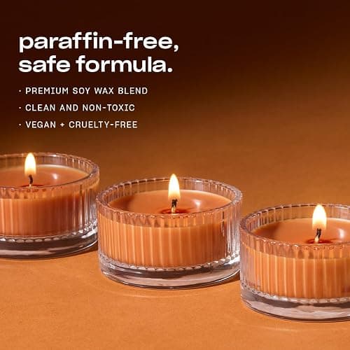 Half Baked Pumpkin Smash Scented Votive Candles by Snif, Fall Scent | Festive Fall Candle | 100% Cotton Fiber Wicks | Soy Wax Blend | Non-Toxic, Vegan thumbnail 5