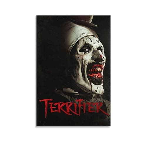 KONEO Terrifier Movie Poster Canvas Poster Wall Art Decor Print Picture Paintings for Living Room Bedroom Decoration Unframe:24x36inch(60x90cm) - Image 1