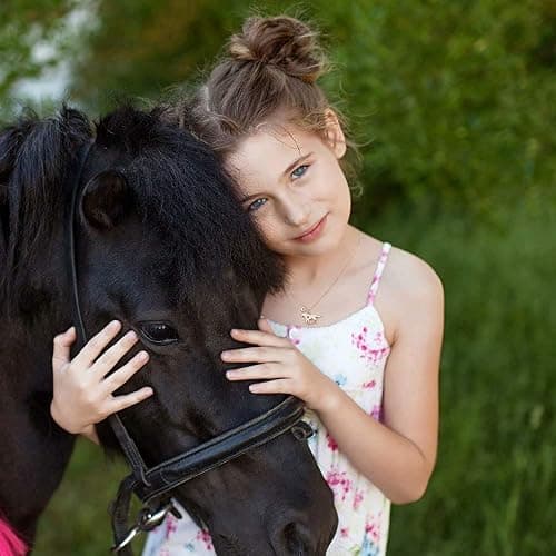 MONOOC Horse Gifts for Girls Necklace - Stainless Steel Dainty Horse Pendant Heart 26 Initial A-Z Necklaces for Women Girl thumbnail 2