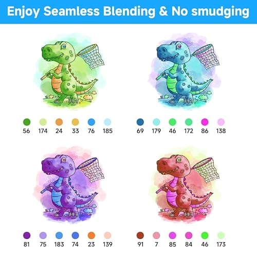 Funoff Alcohol Markers, 100 Colors Fine & Chisel Dual Tip Art Markers, Permanent Sketch Marker for Adult Coloring, Drawing, Sketching, Illustration thumbnail 6