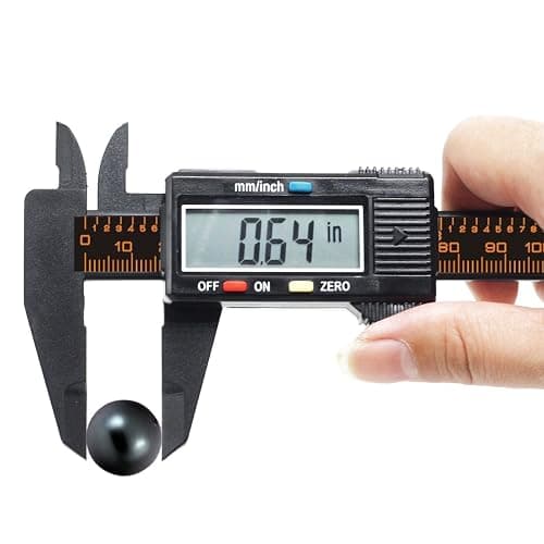 FineSource Electronic Digital Caliper Inch/Metric Conversion 0-6 Inch/150 mm Carbon Fiber Gauge Micrometer Extra Large LCD Screen Auto Off Featured Measuring Tool (Black) thumbnail 3