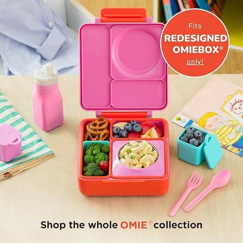 Omie OmieBox Reusable Silicone Water Bottle - 8.7 oz, Straw Top, BPA-Free & Phthalate-Free, Leak-Proof (Pink) (OmieBox Sold Separately) thumbnail 5
