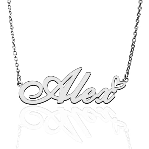 AQGS Custom Name Necklace Customized Personalized Plated Necklace for Mother Daughter Friendship Women Valentine's Day Christmas Birthday New Year Party - Image 1