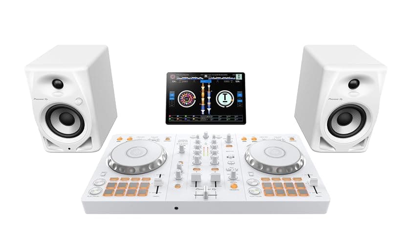Pioneer DJ DDJ-FLX4 Contrôleur DJ à 2 jeux et Serato – Blanc, édition limitée thumbnail 9