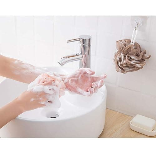 LISSOMPLUME Bath Shower Sponge Loofah Mesh Pouf Brush Ball Exfoliating Accessory thumbnail 8