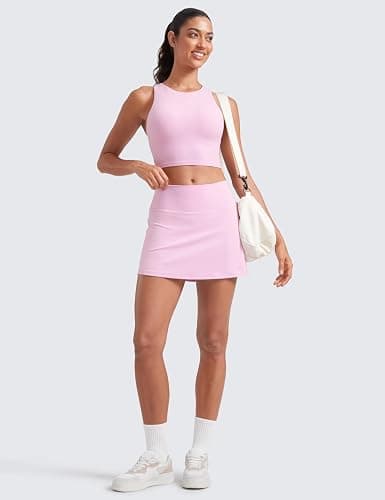 CRZ YOGA Butterluxe High Waisted Tennis Skirts | Built-in Shorts with Pockets, Extremely Soft, Casual, A Line, Stretchy, Mini, Skort for Women thumbnail 3