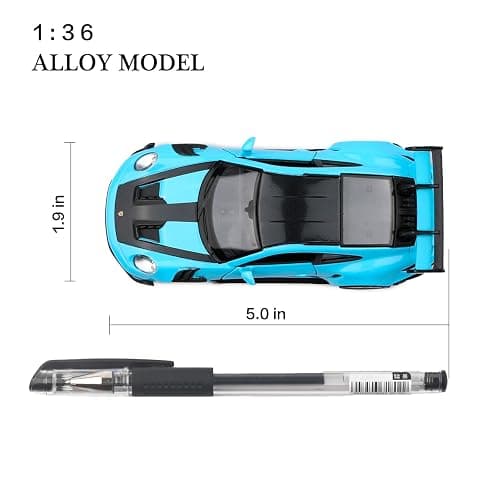 TOKAXI 1/36 Scale Porsche 911 GT3 RS Diecast Car Models,Pull Back Vehicles Porsche 911 GT3 RS Toy Car,Cars Gifts for Boys Girls thumbnail 2