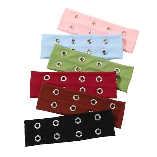 Weazppre Grunge Punk 6pcs Solid Color Metallic Punk Y2K Edgy Sporty Headbands, Suitable For Daily Life, Street Dance, Outdoor Activities - Image 1