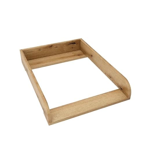 regalik Changing Top for IKEA Kullen, Changing Table Topper for 40 cm Dressers, Removable Changing Unit, Rounded Front Panels, Oak, 72cm x 54cm - Image 1
