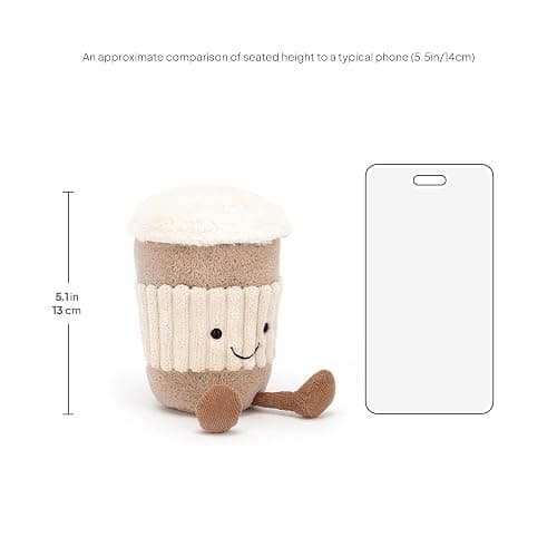 Jellycat Amuseables Coffee-to-Go Stuffed Toy, 6 inches - Drink Plush - Fun Gift Idea thumbnail 2