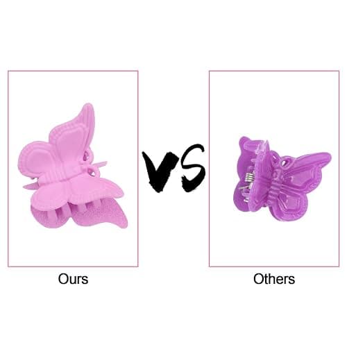 EAONE Matte Mini Butterfly Clips, Colorful Mini Hair Claw Clip for Girls and Women, 90s Y2K Cute Hair Styling Accessories, More than 10 Asscorted Colors, Set of 50 thumbnail 4