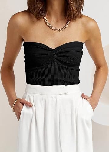 EFAN Womens Tube Tops Summer Outfits Cute Crop Tops 2026 Beach Vacation Spring Fashion Y2K Strapless Sleeveless Clothes thumbnail 6