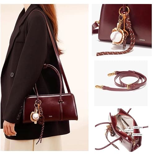 Women's shoulder bag, spacious multi pocket bag, women's crossbody bag, fashionable handbag, top handle, shoulder bag thumbnail 5