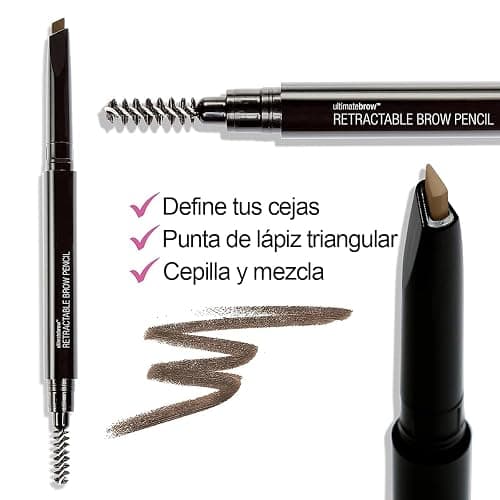 wet n wild Ultimate Eyebrow Retractable Definer Pencil, Medium Brown, Dual-Sided Brow Brush, Fine Tip, Shapes, Defines, Fills Brow Makeup thumbnail 8