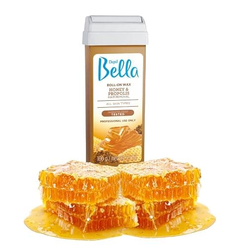 Depil Bella Brazilian Roll On Wax Honey and Propolis Depilatory | Body Waxing, Hair Removal Wax-Cartridge | For Men and Women | Home Self Waxing | Sensitive Skin | Dermatologically Tested | Painless - Image 1