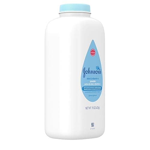Johnson's Baby Powder with Naturally Derived Cornstarch, Aloe & Vitamin E for Delicate Skin, Hypoallergenic, Free of Parabens, Phthalates & Dyes for Gentle Baby Skin Care, 15 oz thumbnail 9