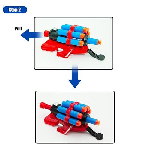 keumi 2 Sets Spider Web Shooters for Kids Easter Decorations Basket Stuffers Cosplay Launcher Gloves with Wrist Toy Set Hero Webs Shooter for Kids thumbnail 4