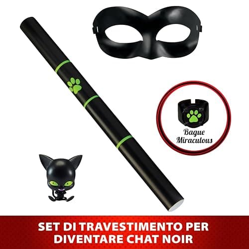 Miraculous: Tales Of Ladybug And Cat Noir Role Play Set Kids Fancy Dress Set Mask And Accessories Ladybug Superhero Costumes For Girls And Boys thumbnail 4