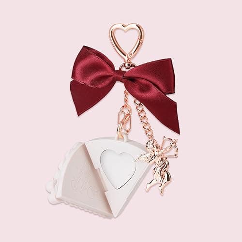 Flower Knows Strawberry Cupid Solid Perfume,Cake Bag Charms,Portable Travel Perfumes,Long Lasting Fragrances,2-in-1 Red Cute Keychain Purse for Women,Girls&Bow Lovers Gift,0.11 oz(Cream Gardenia) thumbnail 2