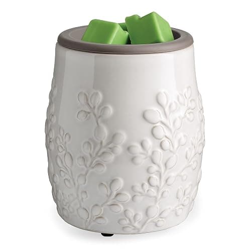 CANDLE WARMERS ETC. Wax Melt Fragrance Warmer for Scented Wax Melts, Cubes, Tarts with Silicone Dish Top|White Willow Farmhouse - Image 1