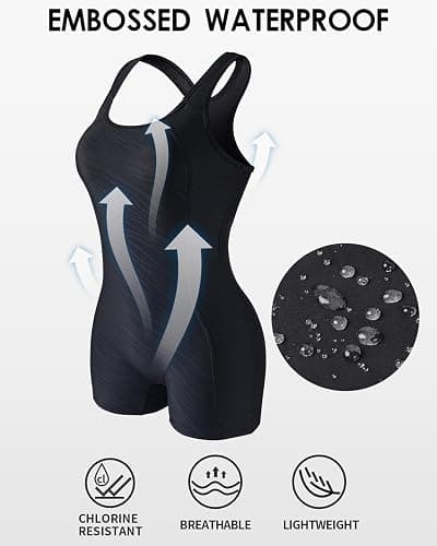 beautyin Swimsuit Women Boyleg One Piece Water Aerobic Competitive Bathing Suit thumbnail 4