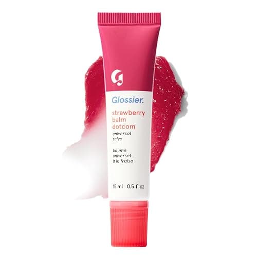 Glossier Balm Dotcom Lip Balm & Universal Salve, Strawberry Jammy Pink Tint | Up to 12-Hour Moisture, Nourishes Dry Cuticles & Skin, Antioxidant-Rich Lanolin, Beeswax & Castor Oil, Cruelty-Free - Image 1