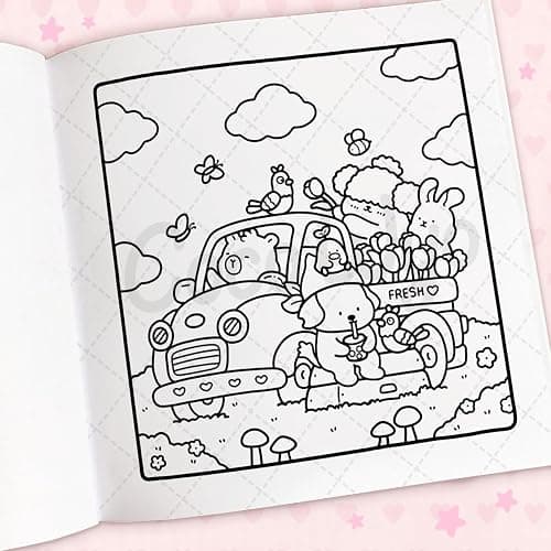 Cozy Cuties: Coloring Book for Adults and Kids (Cozy Spaces Coloring) thumbnail 9
