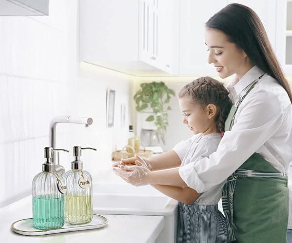 Glass hand soap bottles thumbnail 2
